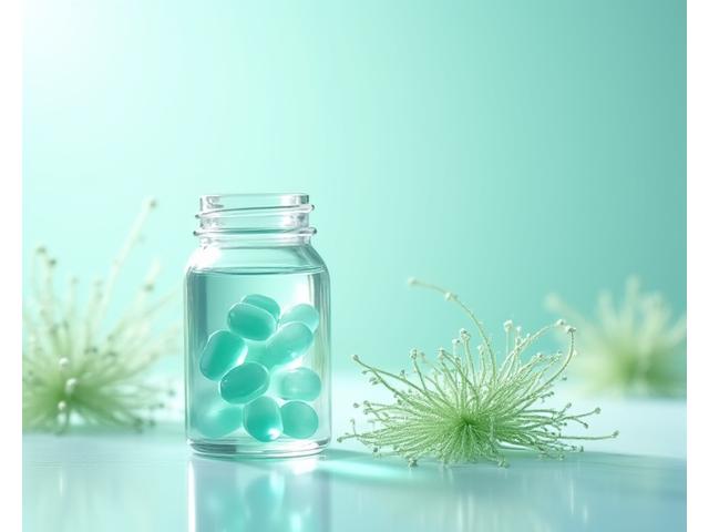Algae-based Omega-3 capsules.