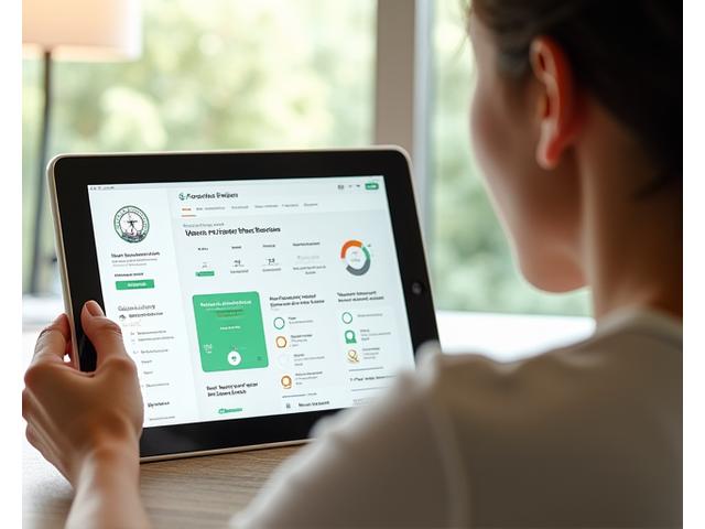 Person reviewing a customized digital wellness plan on a tablet, showcasing personalized program calendar and goals.