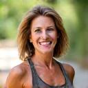 Portrait of Susan, 51, looking vibrant and active