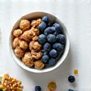 Walnuts and blueberries symbolizing brain health