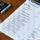 Detailed health chart with notes on a clipboard