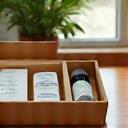Open package with carefully selected wellness products and a personalized guide